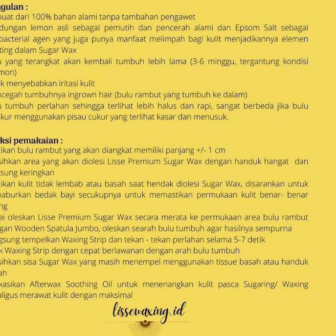 Big Ramadhan Sugar Wax Premium Lisse 250 gram / Natural Sugar Waxing Kit / Penghilang Bulu PROMO | 1