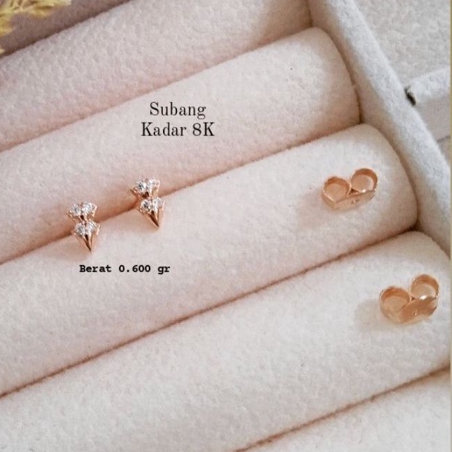 Anting Subang Emas Model 8K