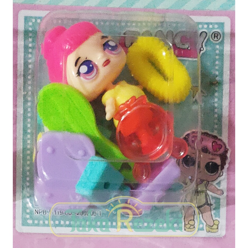mainan boneka LOL mini plastik plus accessories (MD3669 - MD3739)