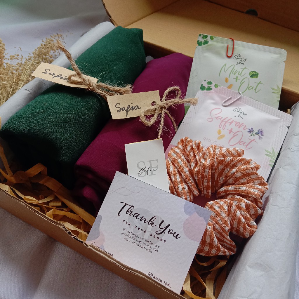 

HIJAB GIFT BOX/KADO Fan Palm hampers hadiah gift kado murah vintage hijab muslim wanita