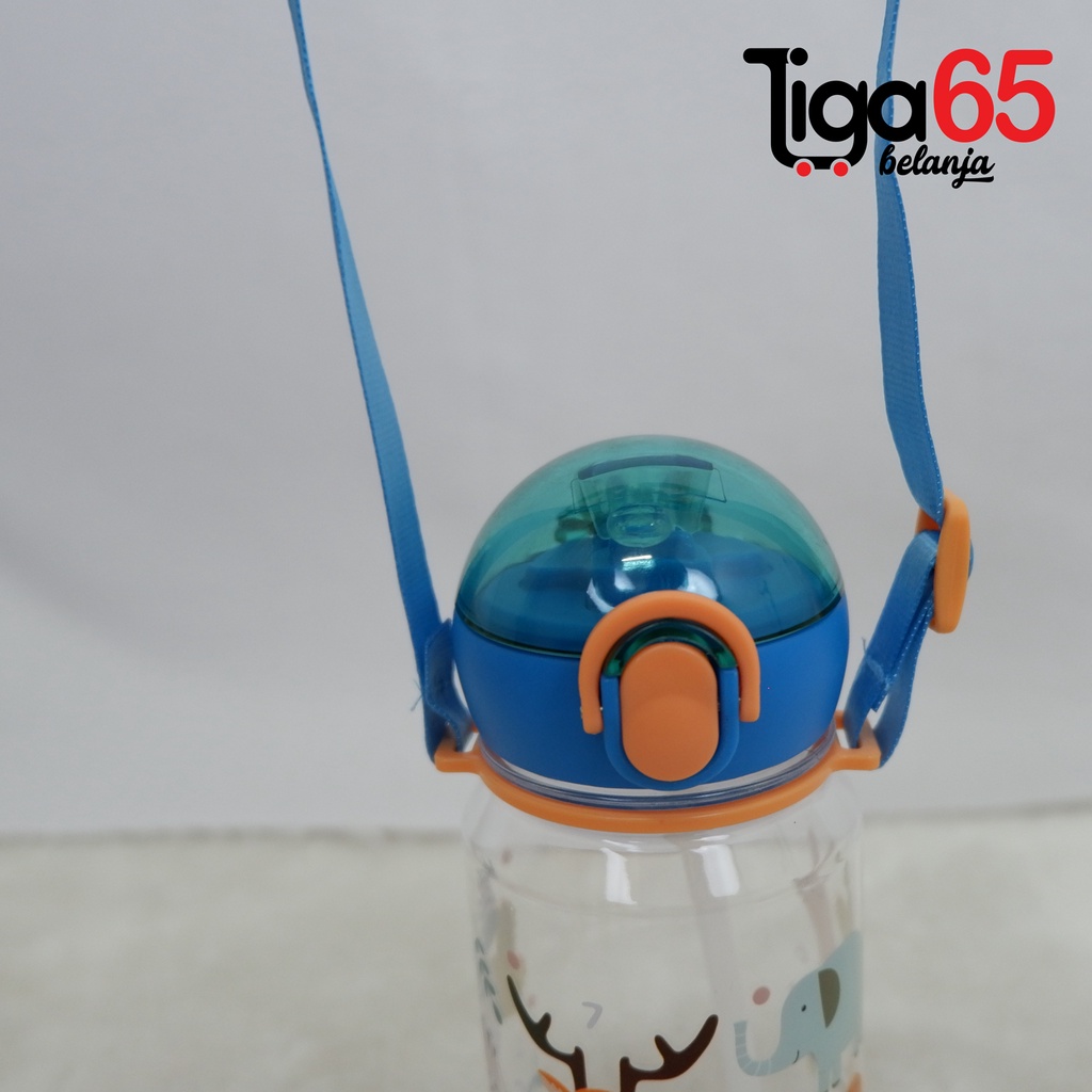 365 WATER BOTTLE #41085 Botol Minum Anak Karakter Fancy BPA Free Dengan Sedotan