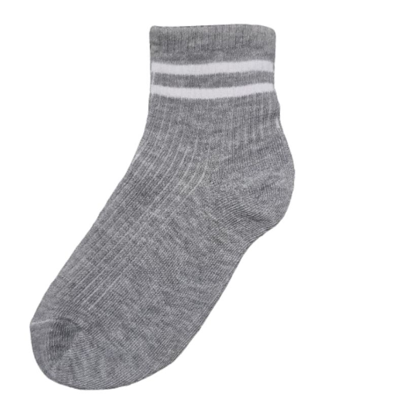 Kaos Kaki Korea Style ATAS Mata Kaki Ankle LowCut (Bahan Katun) 2STRIPS-8