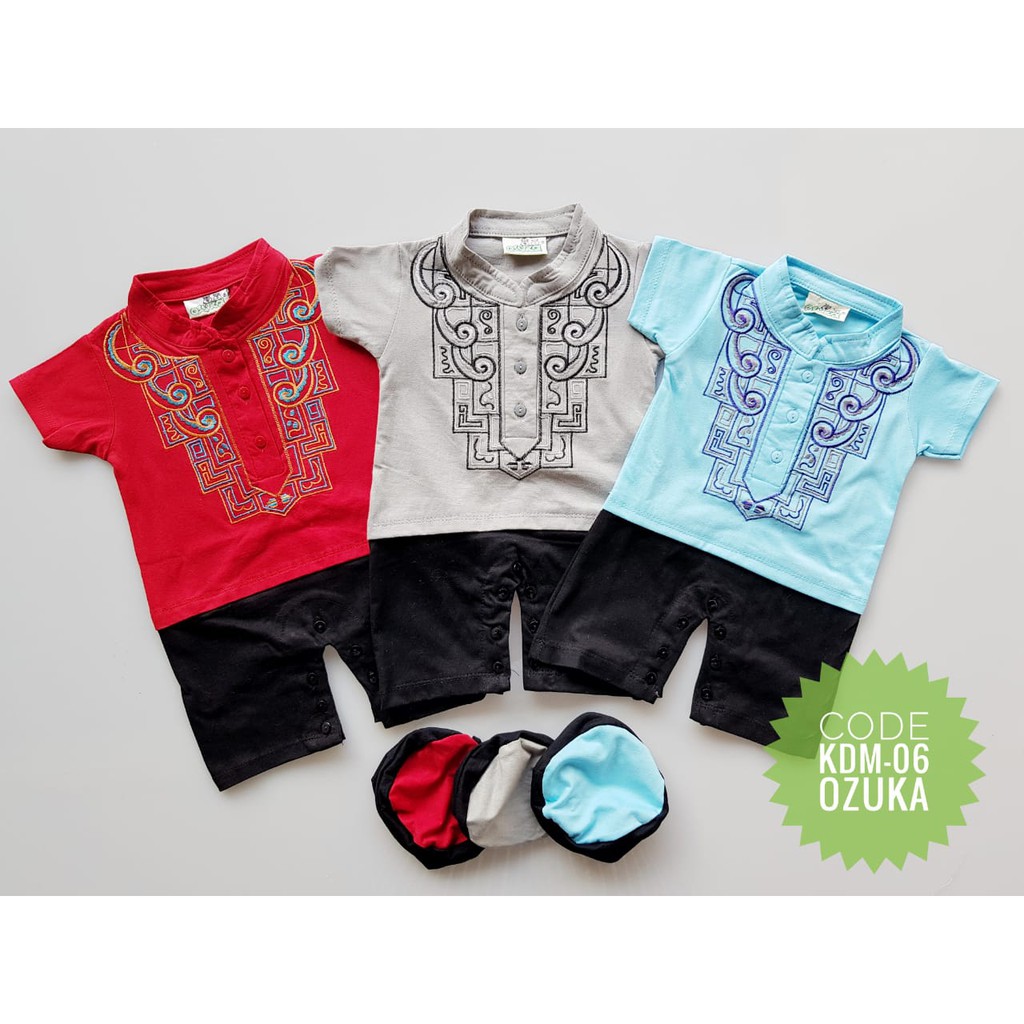 Ozuka Baju Muslim Romper Koko Anak Bayi Laki-laki KDM-06