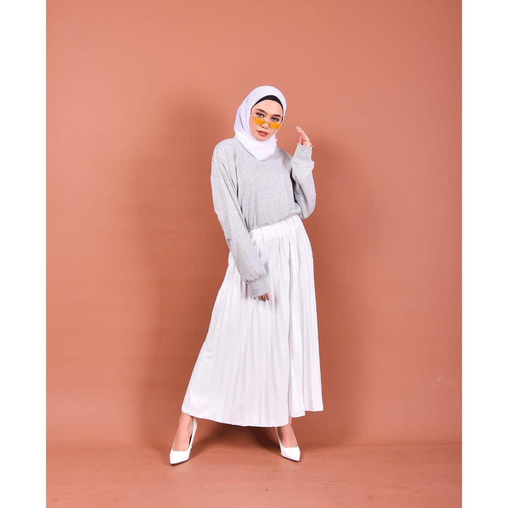 LIORA SKIRT ROK PLISKET / PLEATED WANITA TEBAL