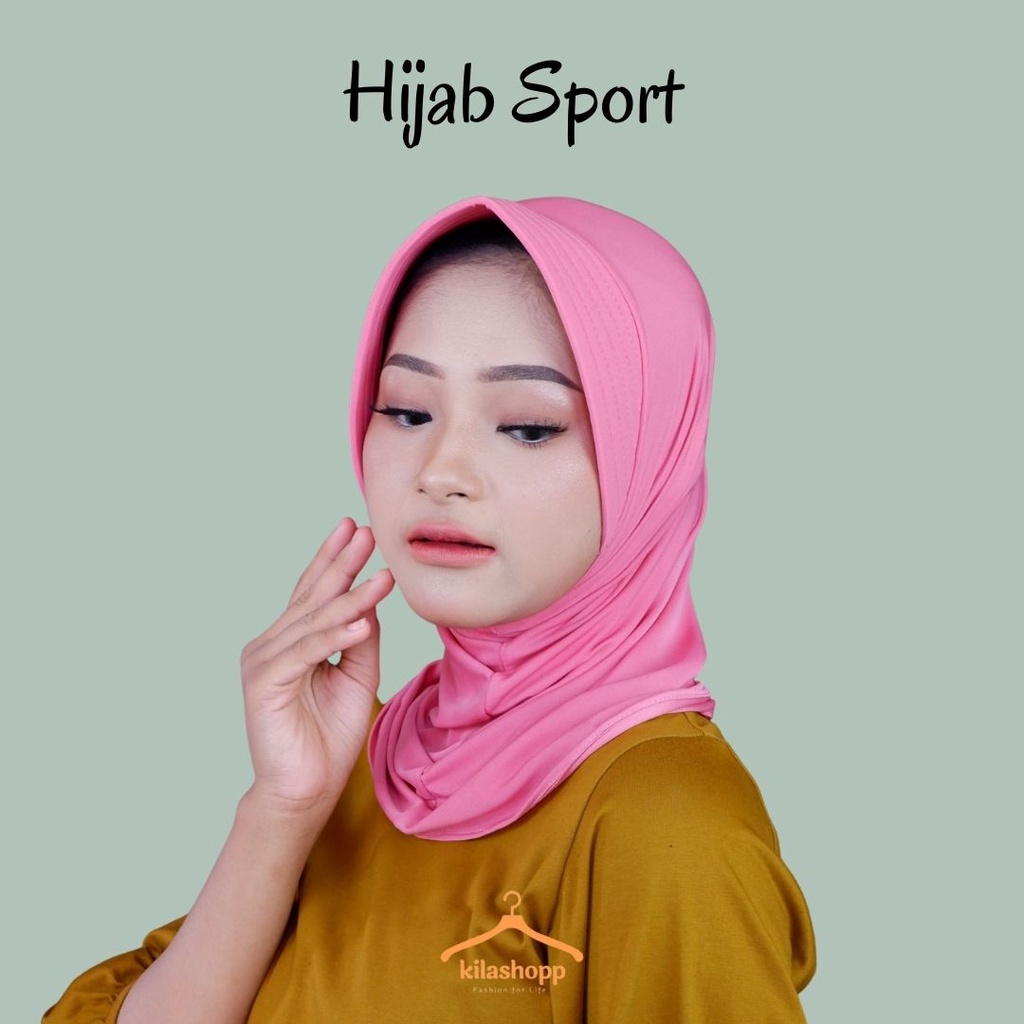 Jilbab sport murah / jilbab jersey lycra / jilbab instan sport-7