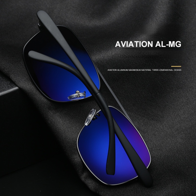 Kacamata Hitam Polarized Night Vision Dengan Frame Metal Untuk Pria Mengemudi