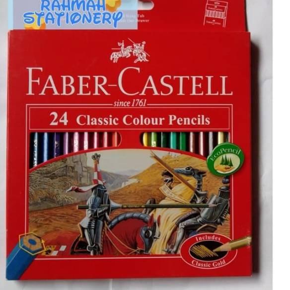 

Grosir Ekonomis Classic colour pencils 24 warna faber castell / pensil warna 24 warna