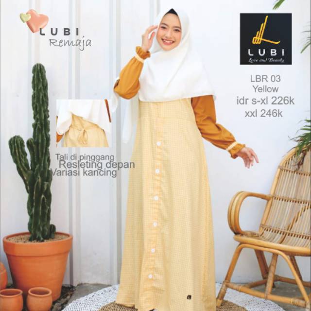 Gamis Lubi Remaja Lbr 03 Yellow
