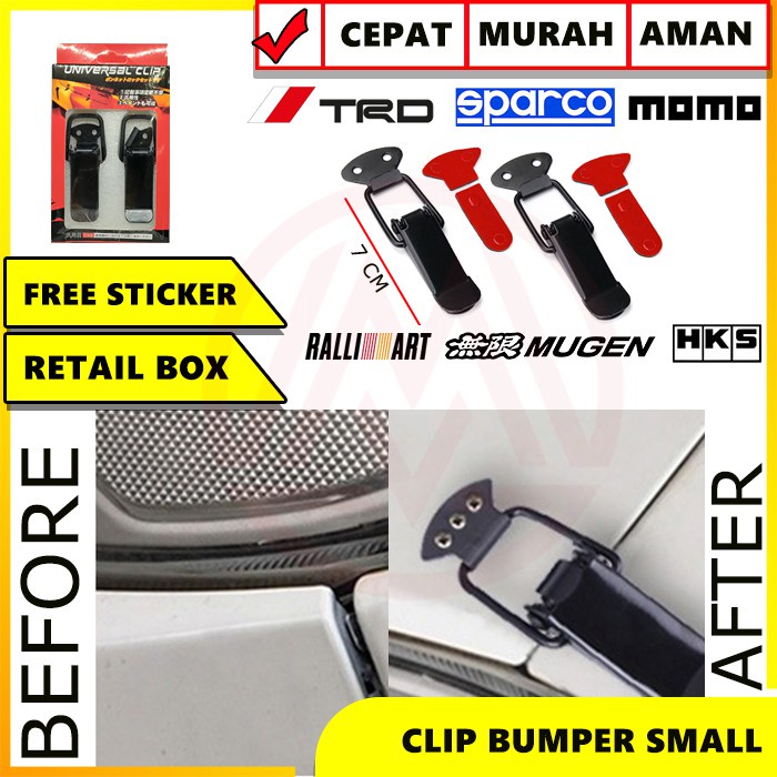 UNIVERSAL KLIP BUMPER SMALL KLIP BUMPER BEMPER UKURAN KECIL AKSESORIS RACING MOBIL / CLIP BUMPER KAN