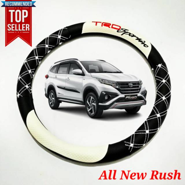 Asesoris cover stir sarung stir trd sportivo mobil toyota all new rush/rush trd sportivo