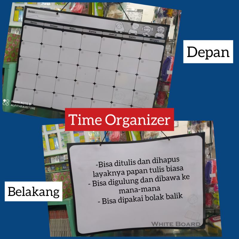 

WHITEBOARD LEMBARAN KARTON GULUNGAN PAPAN TULIS TEMPEL ORGANIZER BOARD