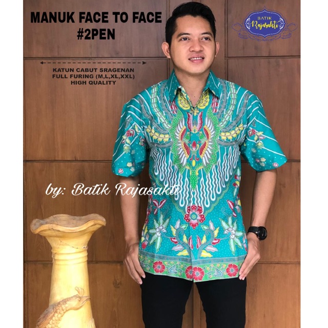 Batik MANUK FACE TO FACE #2PEN Katun Halus Full Furing Termurah