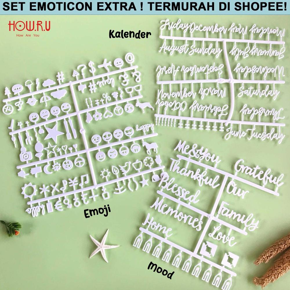 

((BISA COD)) HOW.R.U | 2-5cm - Huruf Tambahan untuk Letter Board / Papan Nama Bayi / Menu Cafe / Properti Foto