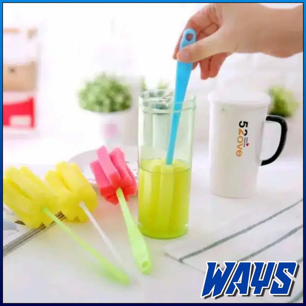 [Z158] Spons Botol Gelas Tongkat Pembersih Botol Bayi Spon Cleaner Glass Dot Susu Sponge Serbaguna