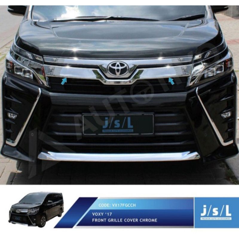 Grill Depan Voxy Front Grille Cover Chrome