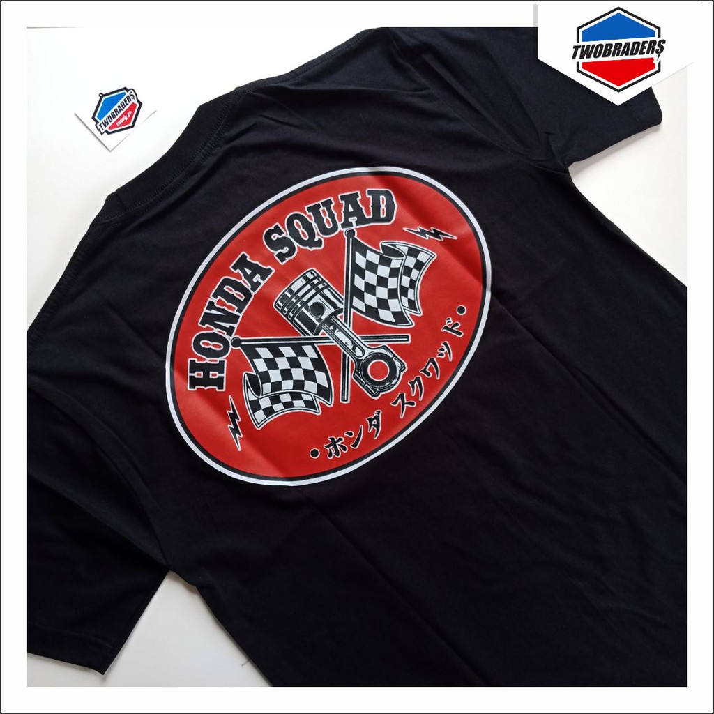 KAOS PENDEK PRIA HONDA SQUAD ORIGINAL PISTON CB100 CB125 GL100 GL MP TIGER CBR150