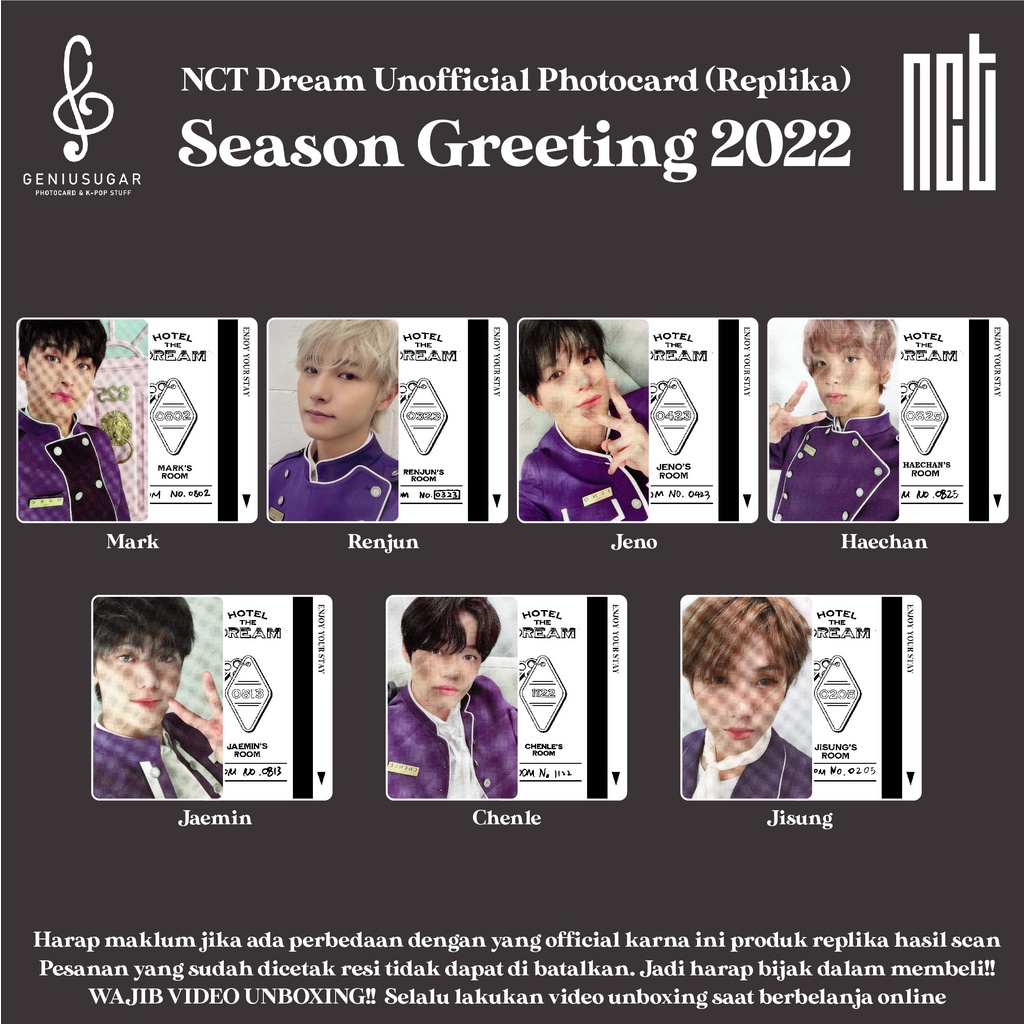 [REPLIKA NCT DREAM] PHOTOCARD SEASON GREETING 2022