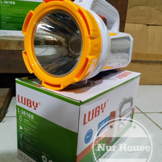 senter luby 2618 B senter cas led emergency luby charger daya tahan lama 10 jam