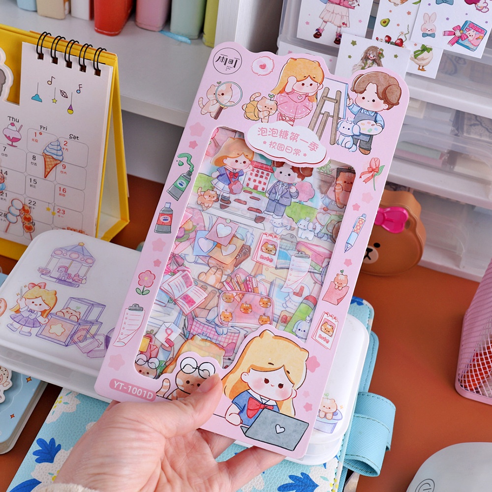 PAOPAO Stiker Size 10 X 15 Cm Aesthetic Cartoon Cute Korea Lucu Import Quality Premium Karakter