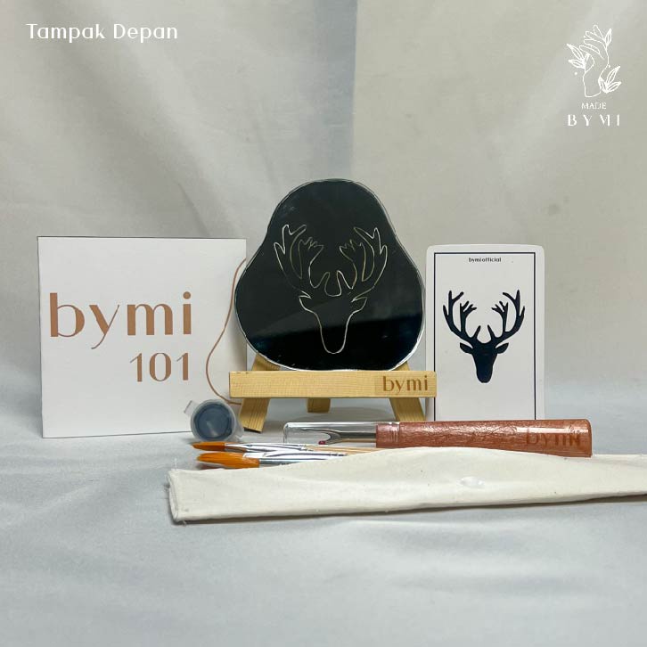 bymi Scratching Art Mirror Plus Painting Kit Deer I Simple Edition