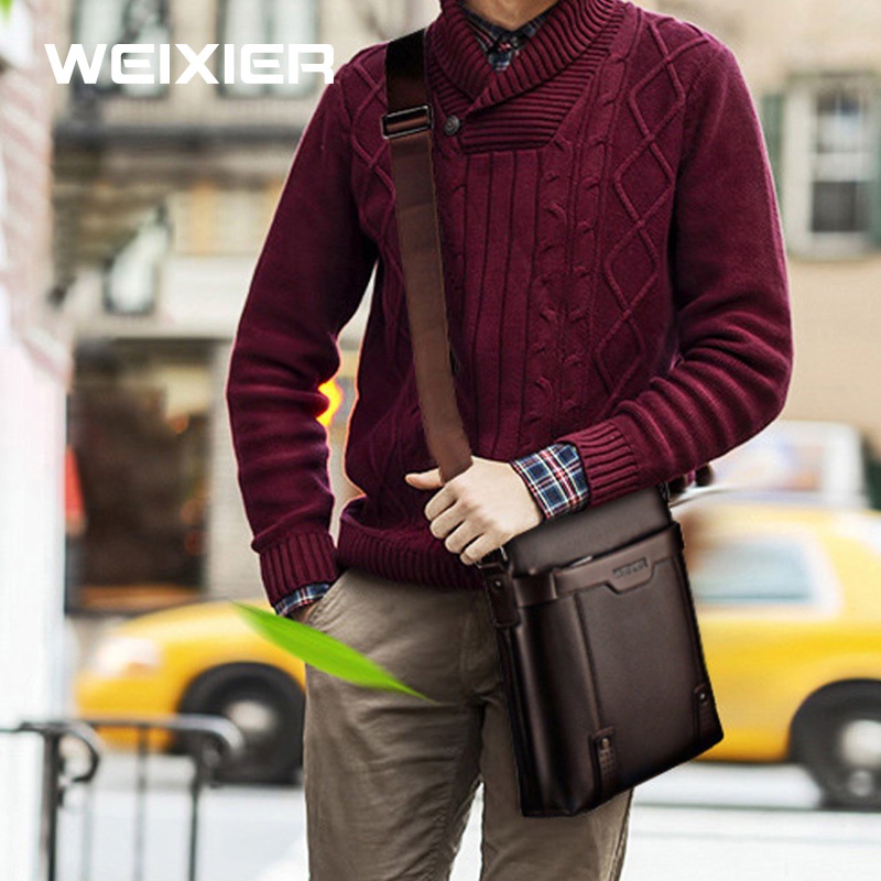 WEIXIER 18067 Tas Selempang Pria Kulit Sling Bag Premium WK-SBY