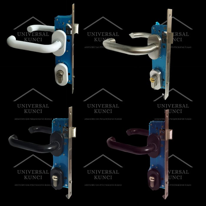 HANDLE PINTU ALUMUNIUM KUNCI SET LEVER HANDLE ALUMUNIUM 84030 OVAL