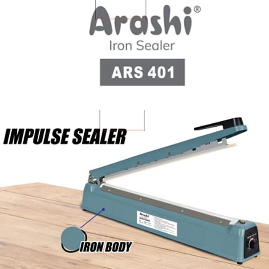 Arashi Mesin Press Plastik Impulse Sealer Body Besi Alat Press plastik