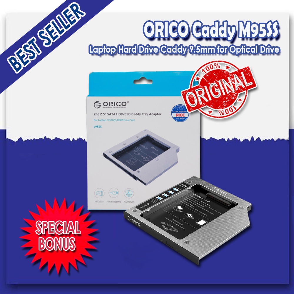 ORICO Laptop Hard Drive Caddy 9.5mm for Optical Drive - M95SS