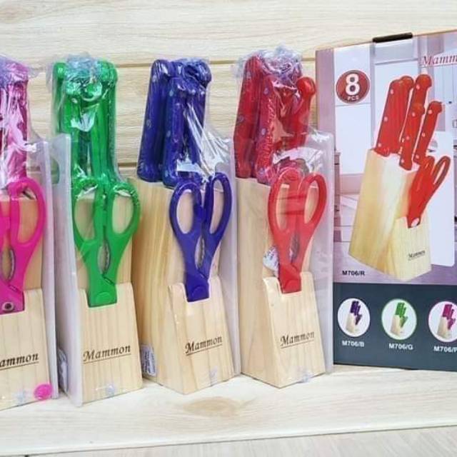Pisau Kayu Set / Pisau Stainless Set