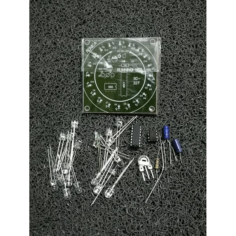 running led DIY + pcb + komponen 1set komplit