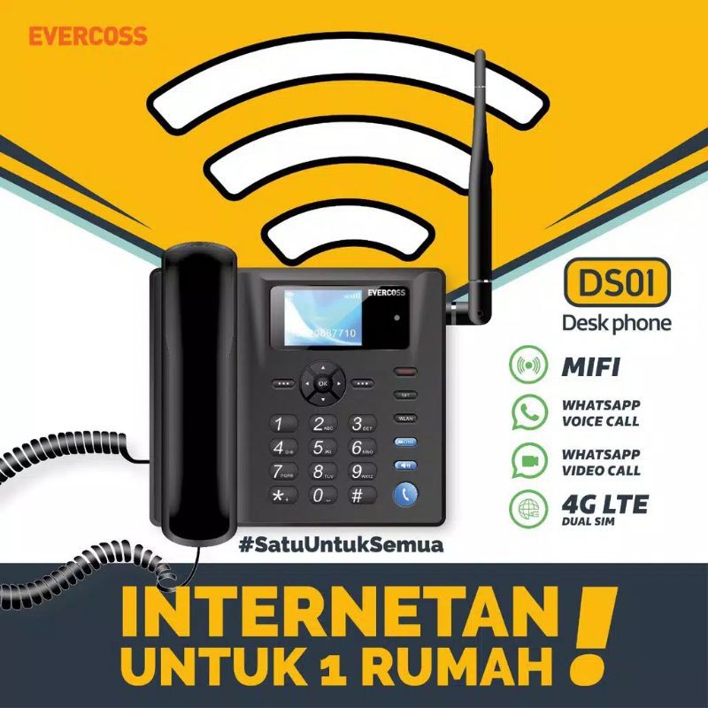 EVERCOSS DS01 DESKPHONE (MODEL TELEPON RUMAH)
