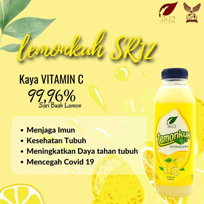 

LEMONKUH SR12 500 ml - SARI LEMON MURNI - MINUMAN KESEHATAN - GALERYSR12 - SARI LEMON SR12