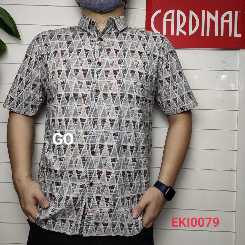 BB CARDINAL KEMEJA CASUAL JUMBO,BIG  Hem Pria Baju Cowok Pakaian Pria Lengan Pendek KEREN!!