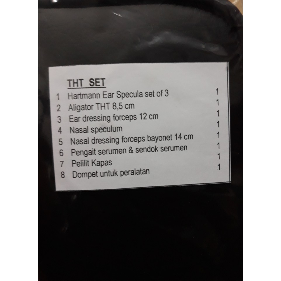 THT set peralatan medis