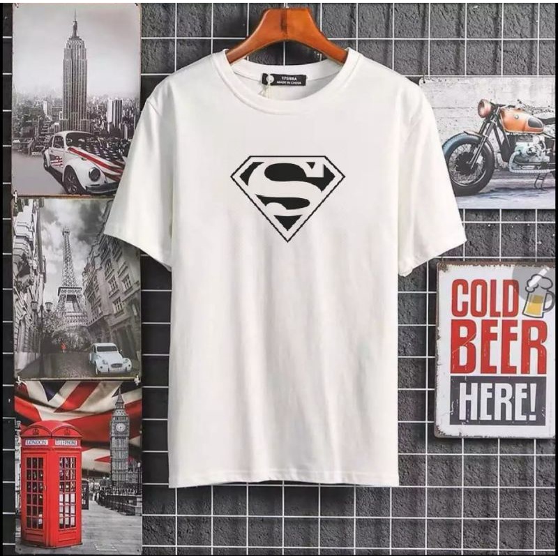 Kaos Pria SUPERMEN Baju Pria Cotton Combed Kaos Oblong Pria