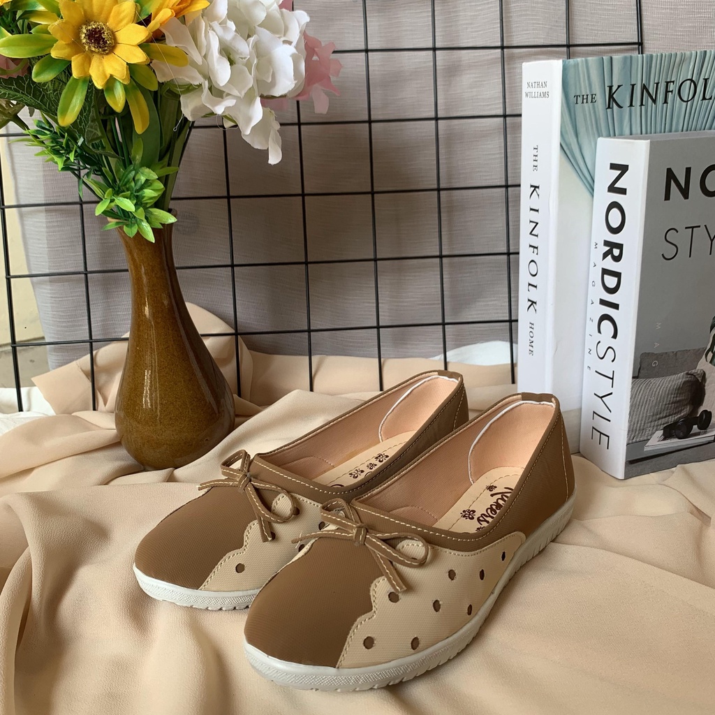 Sepatu wanita flatshoes motif polkadot sepatu wanita terbaru motif NDOLNDOL 7