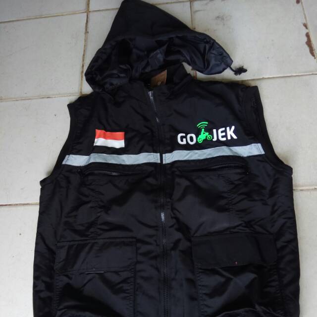 Rompi gojek hitam bahan taslan murah meriah