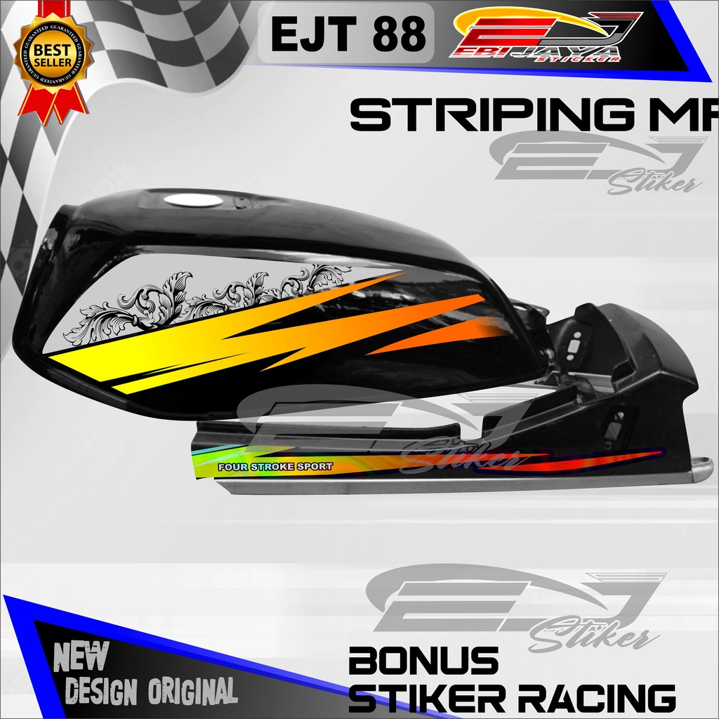 STIKER CUSTOM NEW HONDA GL HOLOGRAM / STRIPING DECALL NEW GL / STRIPING MOTOR HONDA ( EJT 88 )