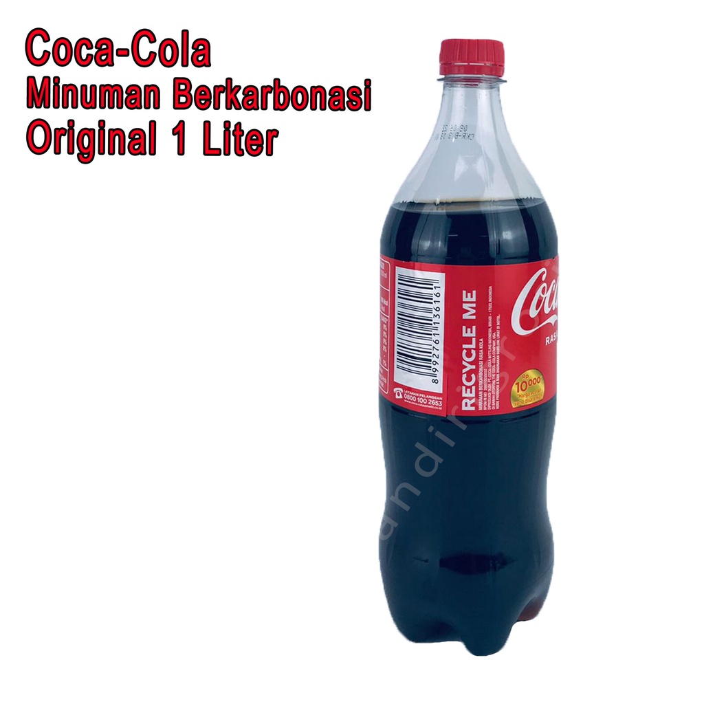 Minuman Berkarbonasi rasa Cola *Coca Cola * Original * 1 Liter