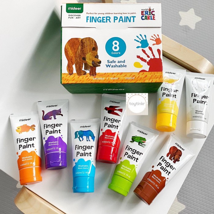 

Produk Terbaru Mideer Finger Paint Mainan Cat Anak Washable Mudah Dibersihkan