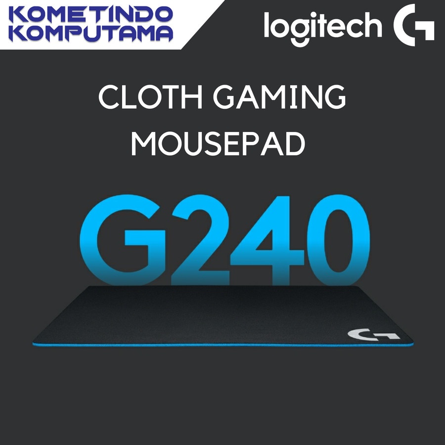 Logitech G240 Cloth Gaming Mouse Pad with Rubber Base (28 cm x 34 cm)