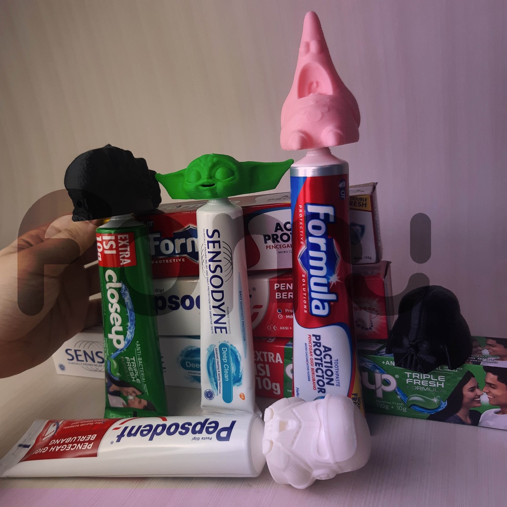 Hadiah tutup pasta gigi /odol toothpaste tooper lucu