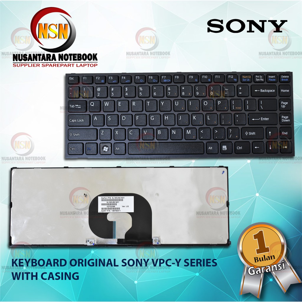 Keyboard Original Sony Vaio VPC-Y Series Black With Casing