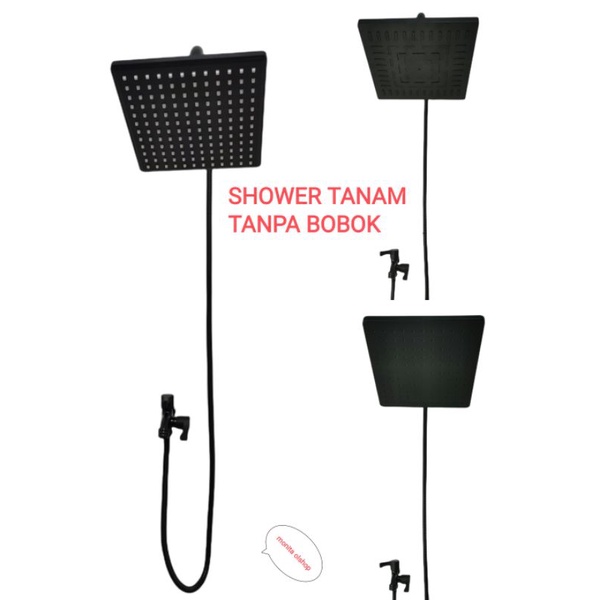 PROMO WALL SHOWER TANAM TANPA BOBOK/SHOWER RAINFALL/SHOWER TANAM BLACK SERIES KOMPLIT/SHOWER TANAM K
