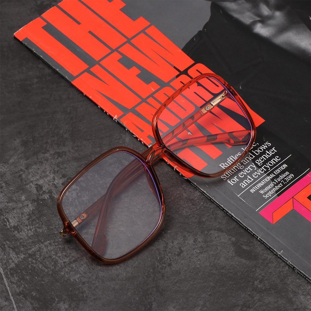 Populer Kacamata Persegi Wanita Pria Vision Care Portable Spectacles Optical Glasses