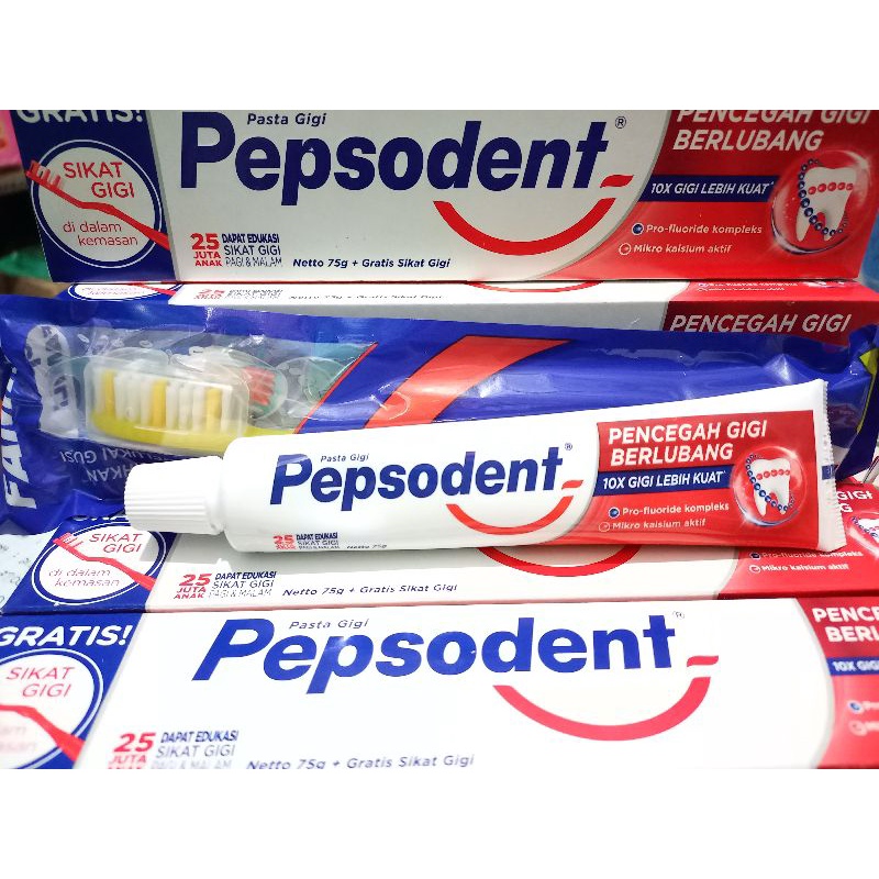 Pepsodent 75gr [GRATIS Sikat Gigi]