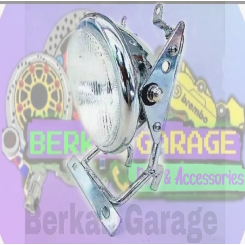 Lampu Depan Jute Pesek Set Breket Gl Tiger Megapro Cb