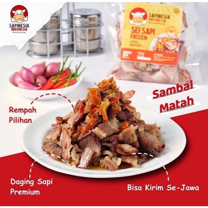 

✅ Sei Sapi Sapinesia Daging Asap Frozen 130gr