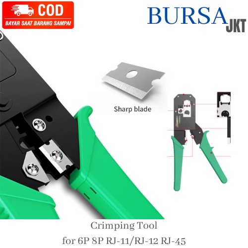 Crimping TANG Tool Telecom RJ45 RJ11 RJ12 LAN Network Strip Cutter 8P