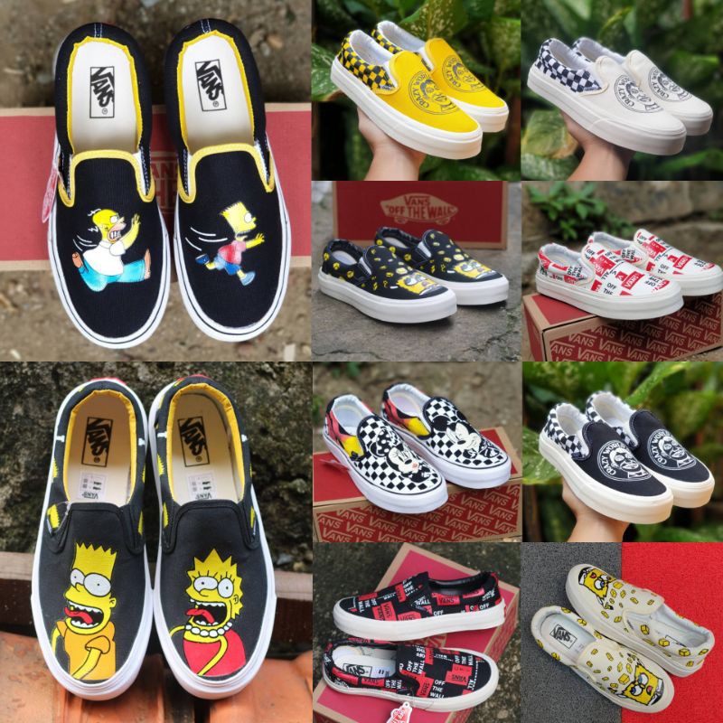 SEPATU VANS SLIP ON CASUAL PRIA DAN WANITA SIZE 36-44